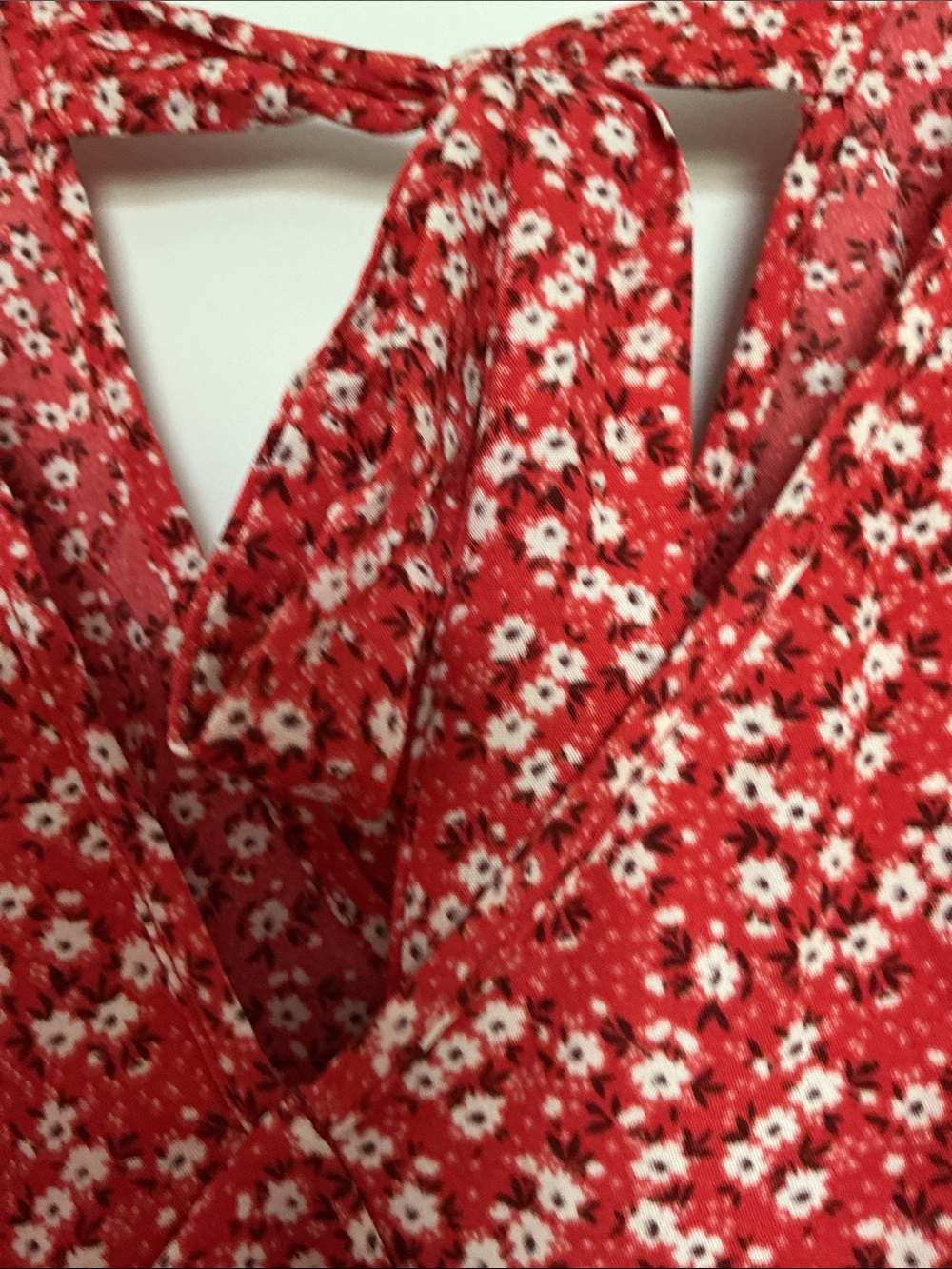 Red Floral Tie-Back Babydoll Dress or Top
Plus Size 2X - Picture 3 of 3